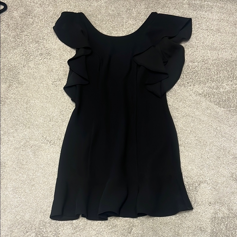 Elegant Black Ruffle Dress